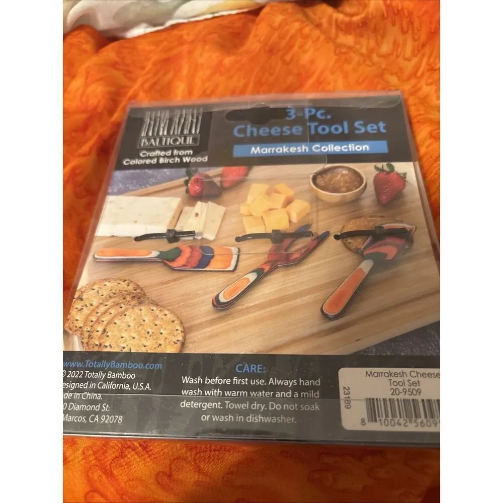 Baltique Marrakesh 3 Piece Cheese & Charcuterie Tool Set Colorful & Karma 4 Piec